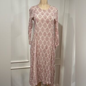 NWT ALAMWAR HANDCRAFTED Crush Dress - Mumtaz Print Size Small